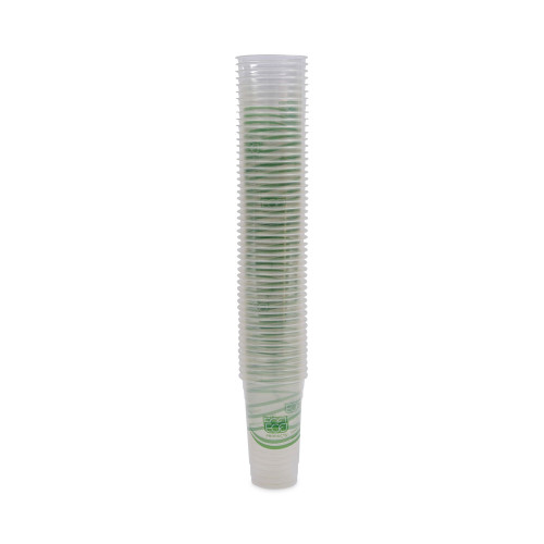 Eco-Products GreenStripe Renewable and Compostable PLA Cold Cups， 24 oz， 50/Pack， 20 Packs/Carton (EPCC24GS)