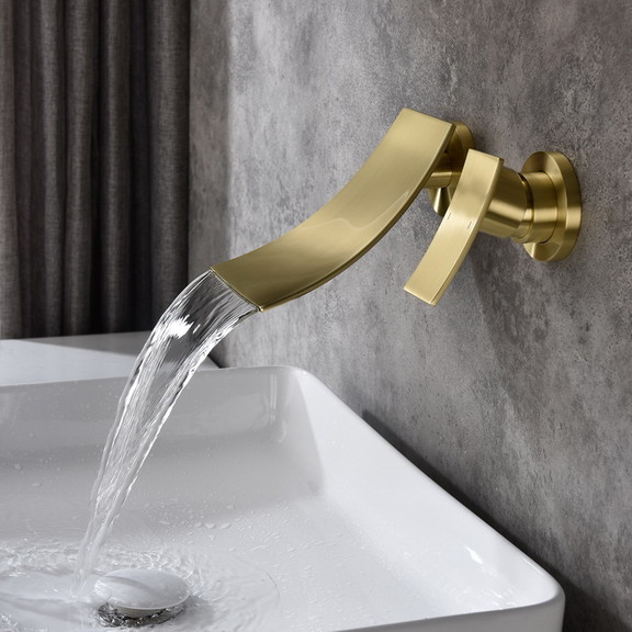 Wall Mount Widespread Bathroom Faucet Th 9008Lsj