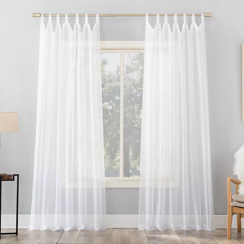 No. 918 1-Panel Emily Sheer Voile Tab Top Window Curtain