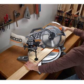 RIDGID 15 Amp Corded 12 in. Dual Bevel Miter Saw with LED and Universal Mobile Miter Saw Stand with Mounting Braces R4123-AC9946