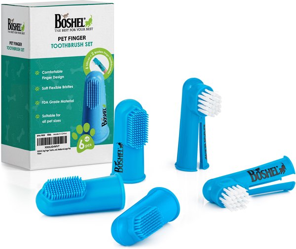 Boshel Silicone Finger Dog and Cat Toothbrush Set