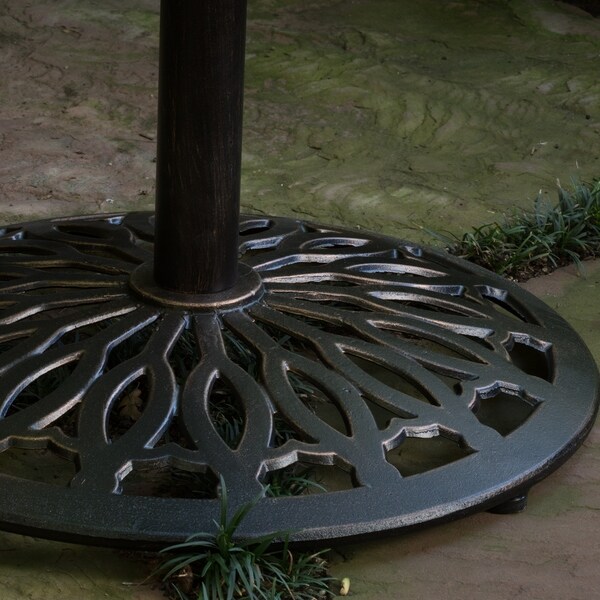 Santa Maria Outdoor Cast Aluminum Round Bar Table (ONLY) by Christopher Knight Home