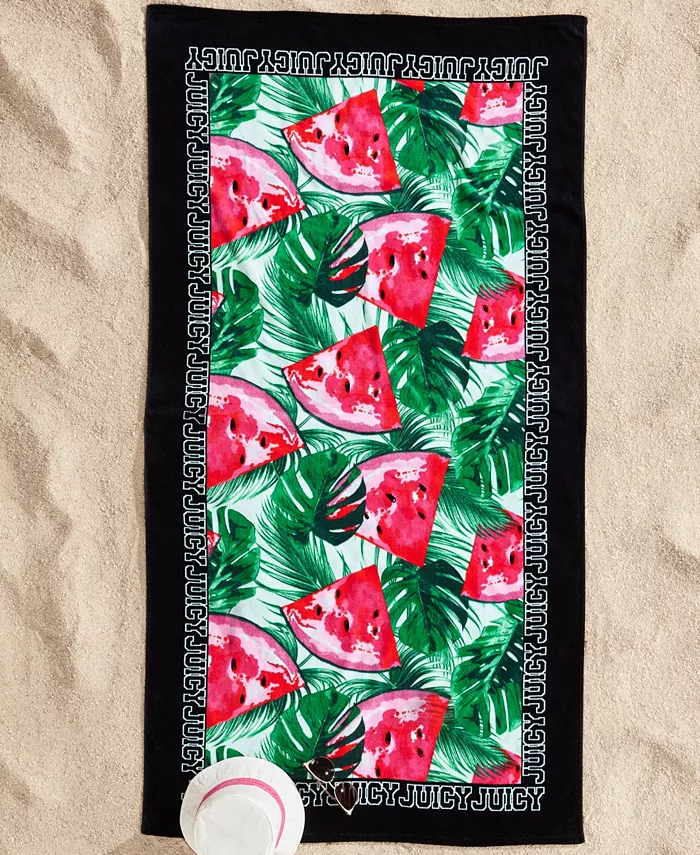 Juicy Couture Watermelon Cotton Beach Towel 36 x 68