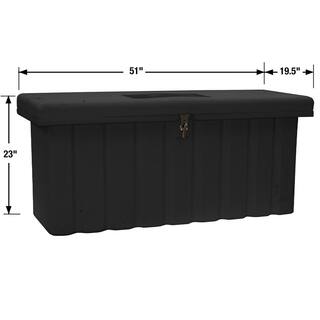 Buyers Products Company 22.5 in. x 19.5 in. x 51 in. Matte Black Plastic All-Purpose Truck Tool Box Chest 1712250