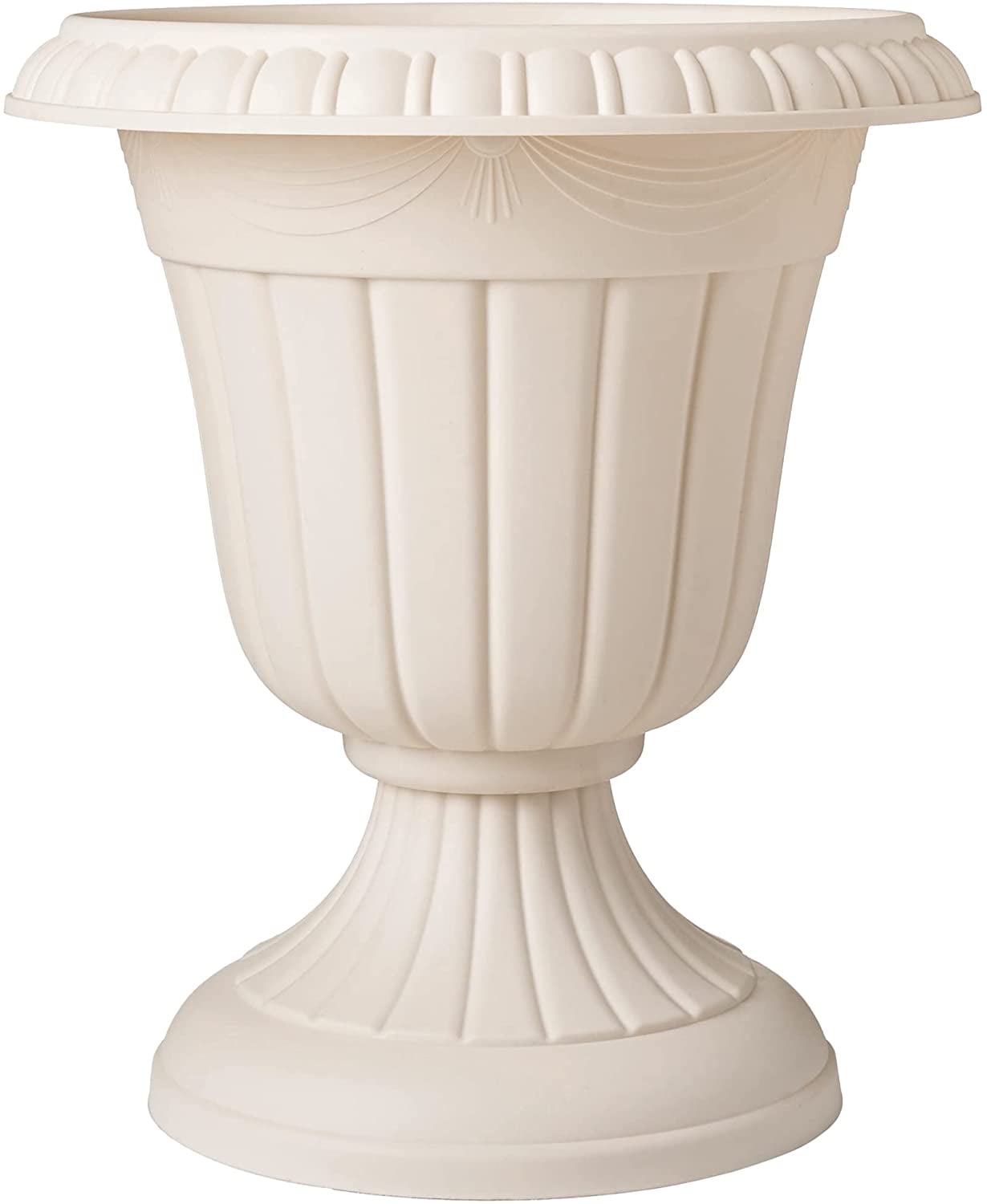 Arcadia Garden Products 10x12" Traditional Plastic Urn, Beige