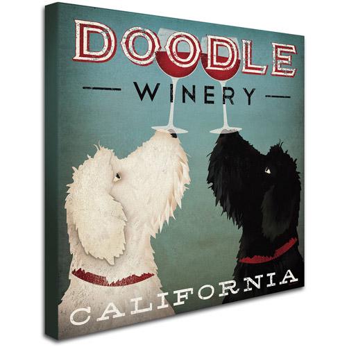 Trademark Fine Art Doodle Wine Canvas Art by Ryan Fowler