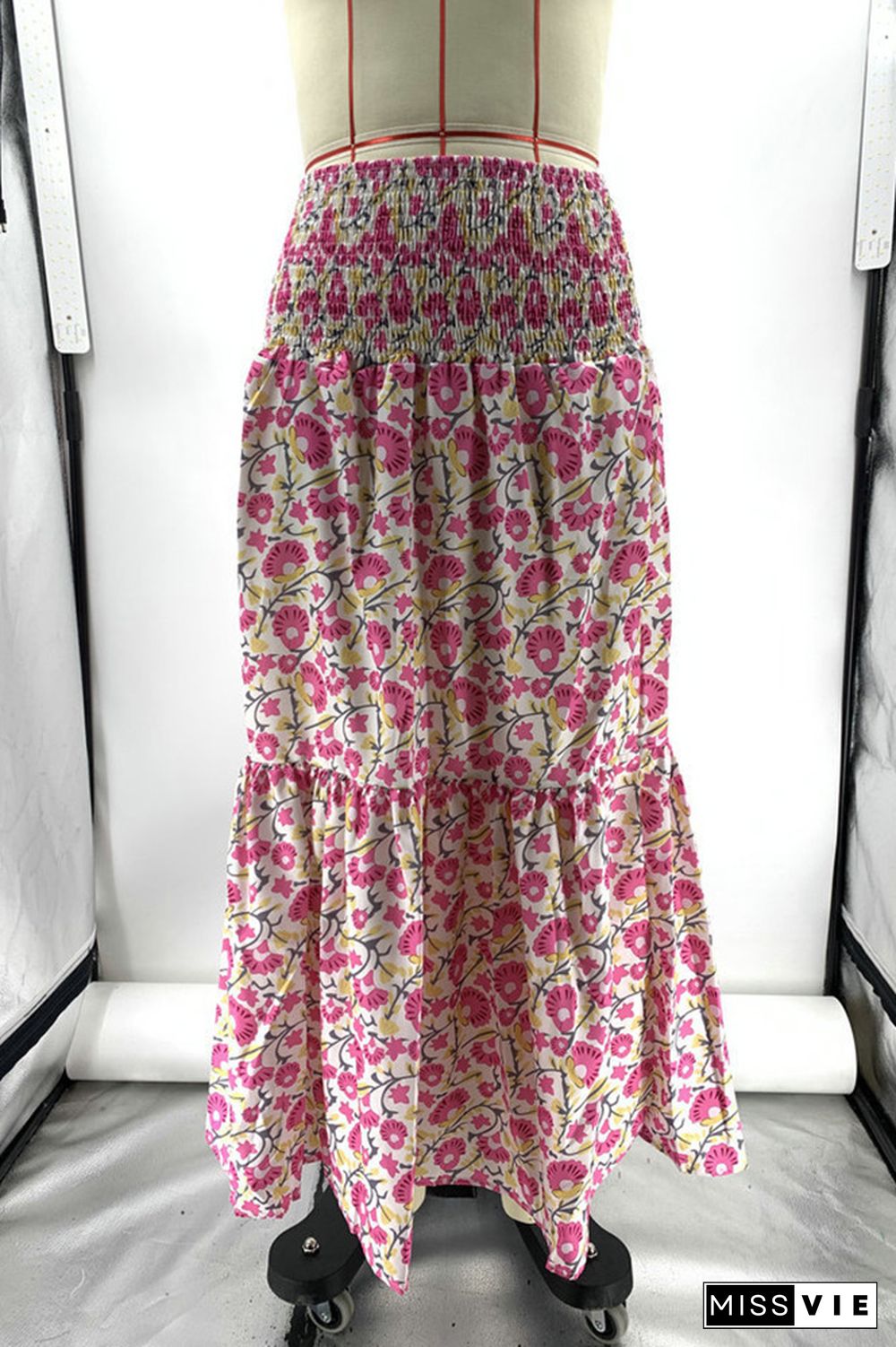 High Waist Floral Print Skirt Dress