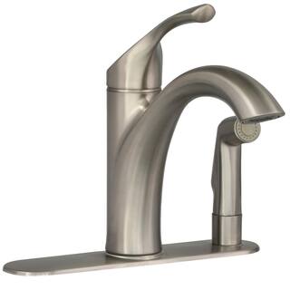 KOHLER Mistos Standard Single-Handle Pull-Out Sprayer Kitchen Faucet in Vibrant Stainless Steel With Side Sprayer K-R72509-VS