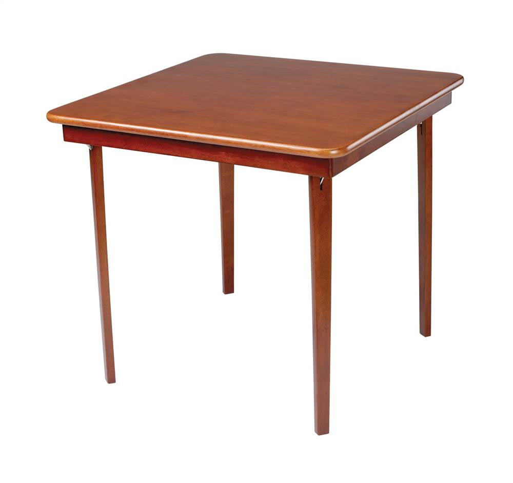 Stakmore Classic Straight Edge Folding Card Table - Cherry, 32.0" x 32.0" x 29.5"