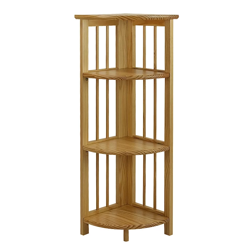 Casual Home 3-Shelf Folding Corner Bookcase