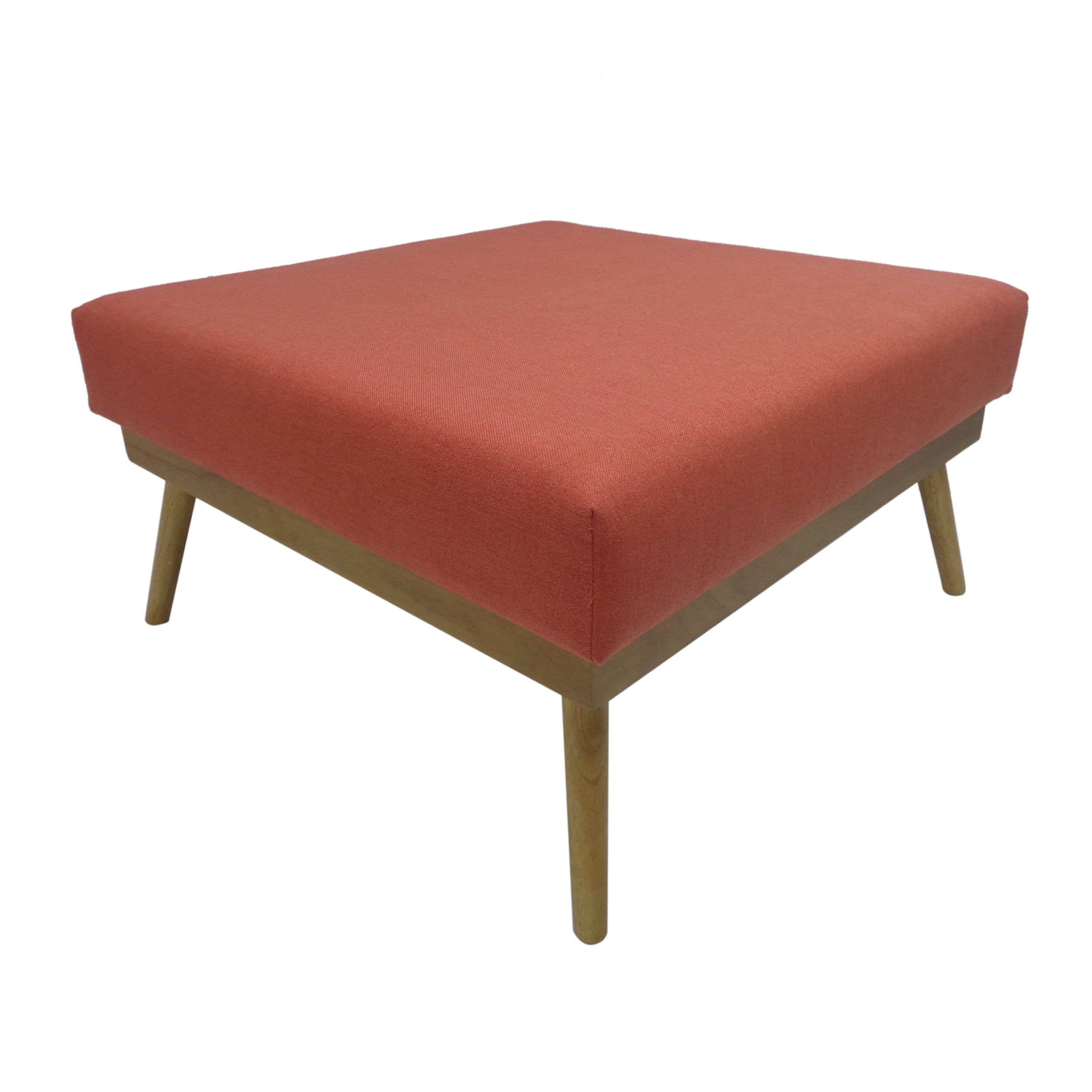 Merced Mid Century Fabric Ottoman