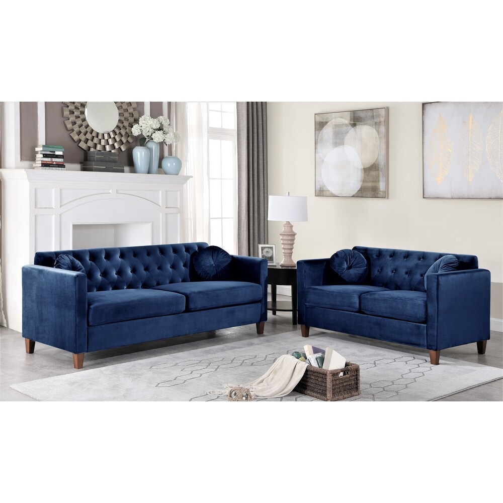 Lory velvet Kitts Classic Chesterfield Living room seat Loveseat and Sofa