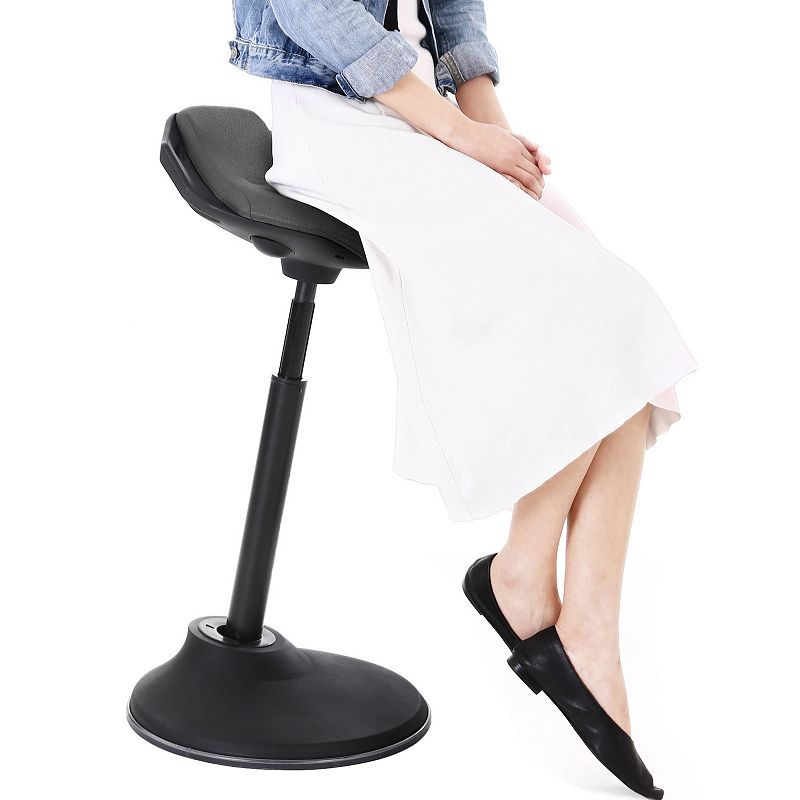 Adjustable Standing Desk Chair， Swivel Ergonomic Standing Stool， Sitting Balance Chair Office， Swivel Stool Anti-Slip Bottom Pad， Comfortable and Breathable Sea