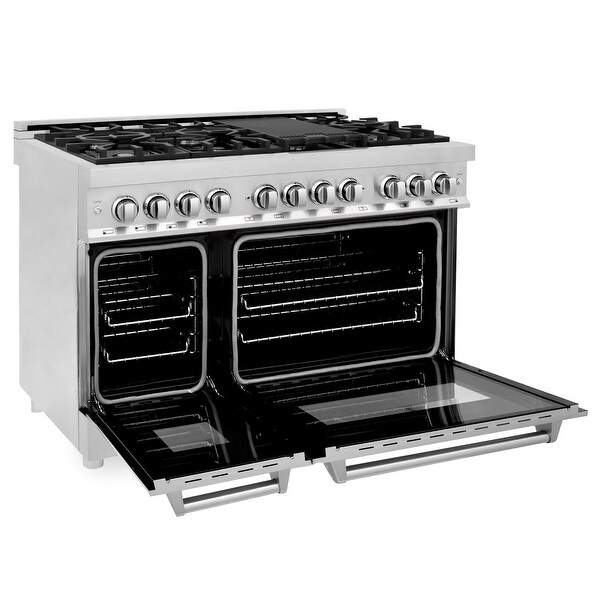 ZLINE Stainless Steel 48-inch Gas Burner/ Electric Oven Range