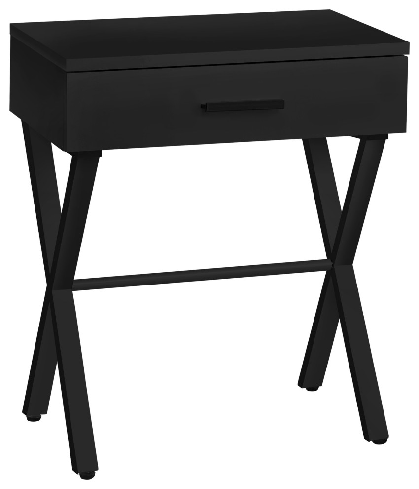 HomeRoots 18.25 quotX 12 quotX 22.25 quotBlack Metal Accent Table   Transitional   Side Tables And End Tables   by UStradeENT LLC  Houzz