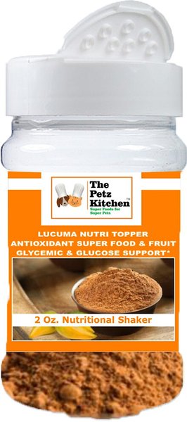 The Petz Kitchen Lucuma Powder Antioxidant Super Food and Fruit Glycemic and Glucose Support Dog and Cat Supplement， 2-oz jar