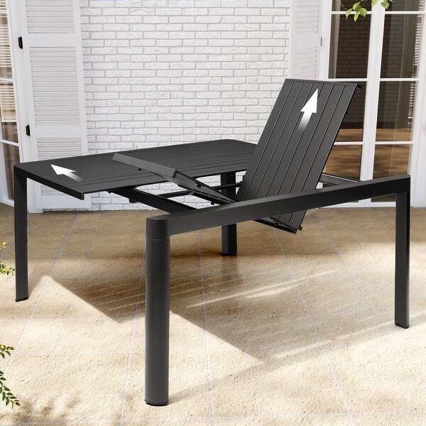 VredHom Outdoor Patio Aluminum Expandable Dining Table