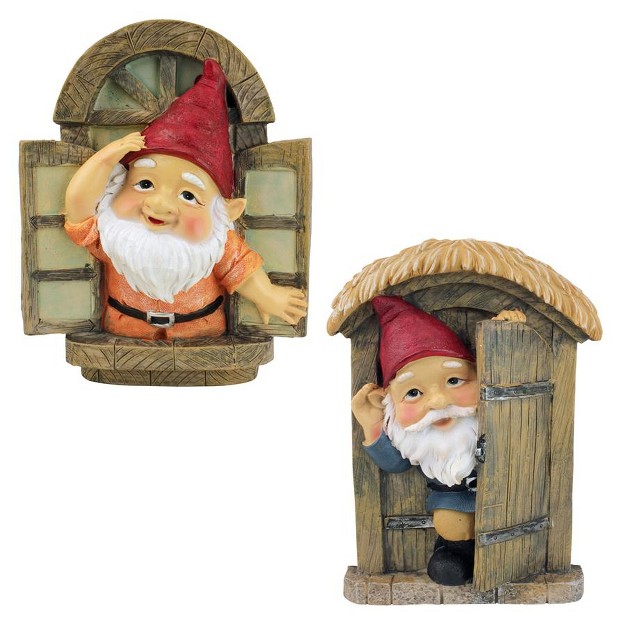 Design Toscano The Knothole Gnomes Garden Welcome Tree Sculpture Window amp Door Gnomes