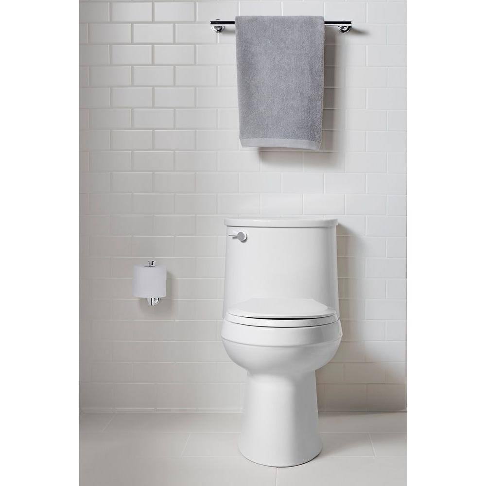 KOHLER Adair Comfort Height 1-Piece 1.28 GPF Single Flush Elongated Toilet with AquaPiston Flush Technology in Ice Grey K-3946-95