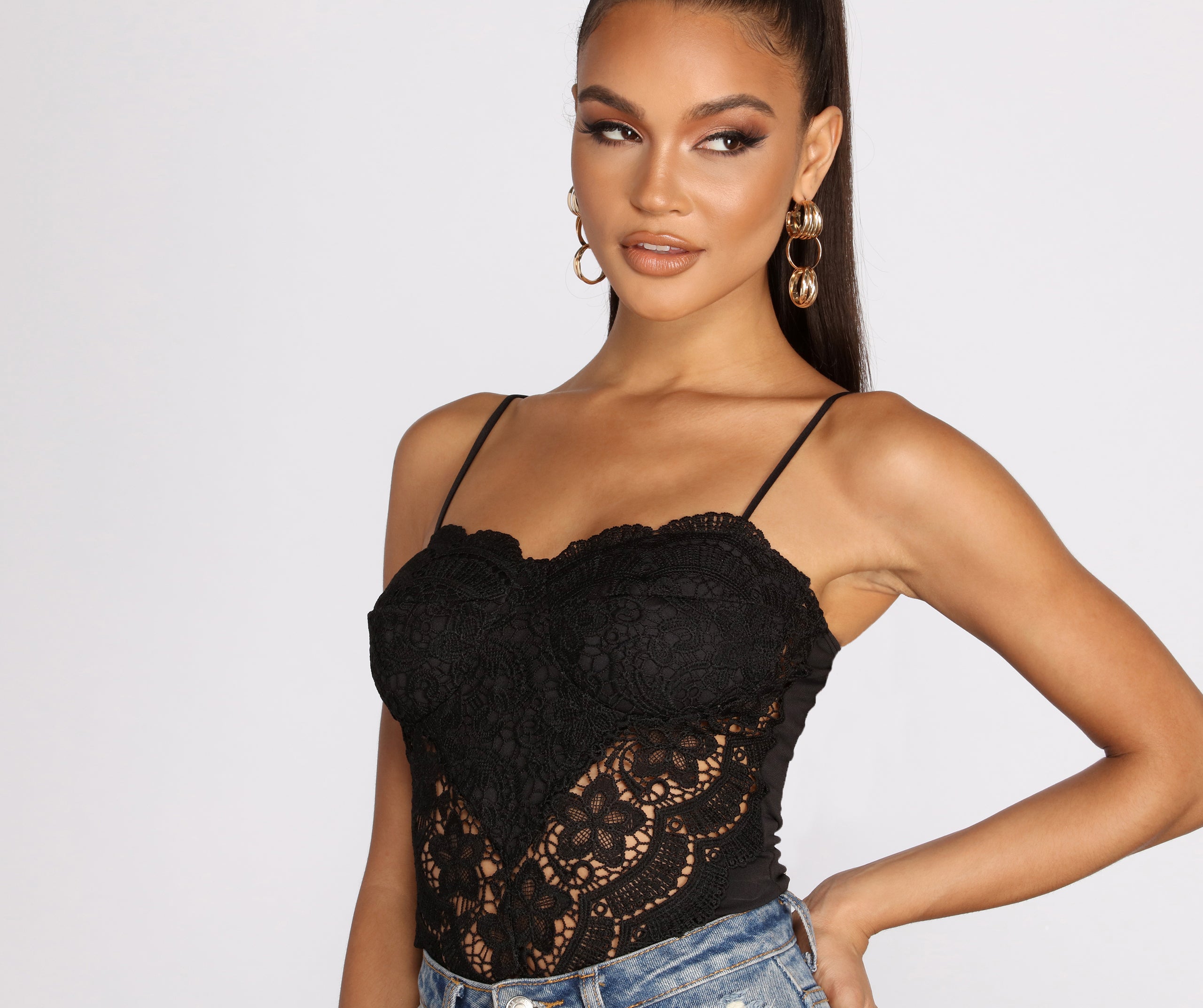 Lace Beauty Bustier Bodysuit