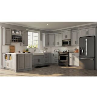 Hampton Bay Shaker 91.5 in. W x 2.5 in. H Crown Molding in Dove Gray KAMC4-DV