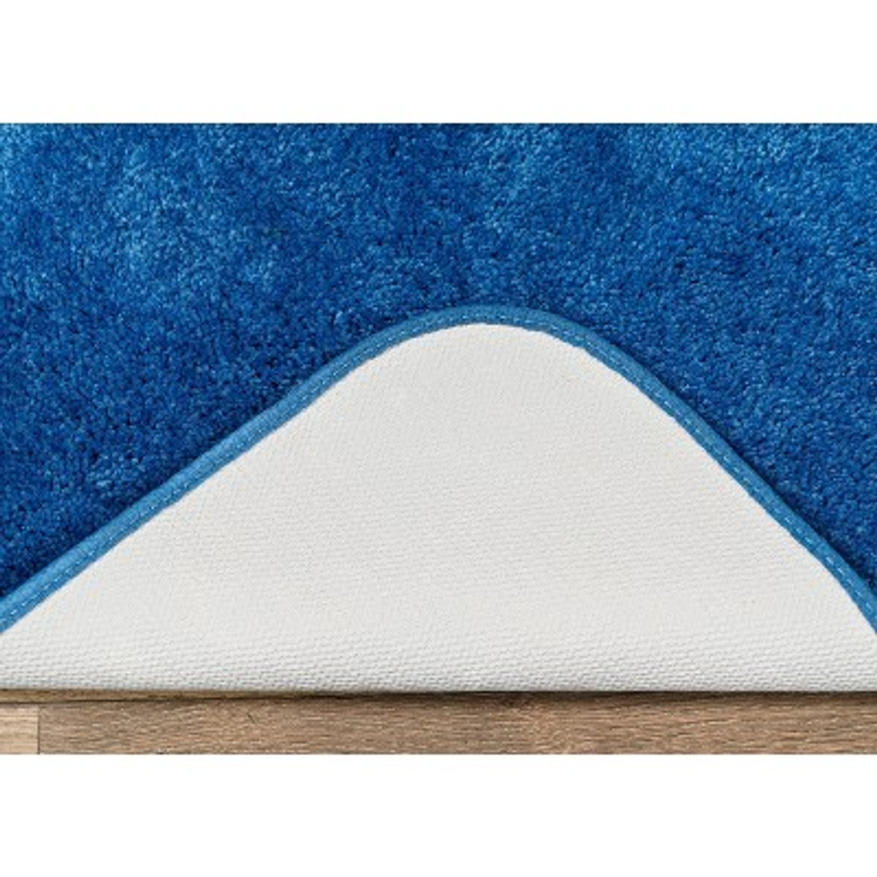 24x40 Traditional Plush Nylon Washable Bath Rug Blue - Garland Rug