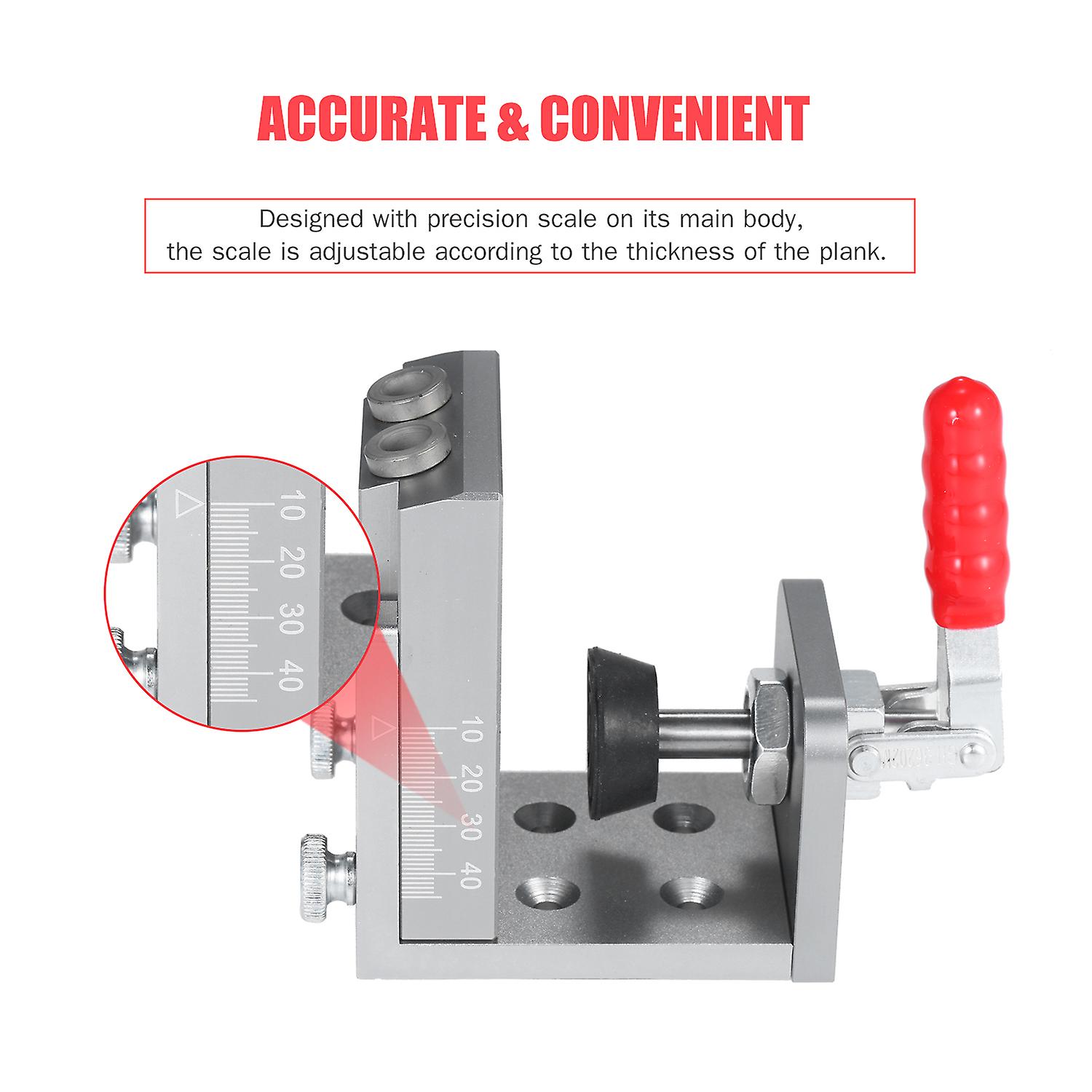 Pocket Hole Locator Jig Kit Aluminum Alloy 15 Degree Angle Oblique Hole Drilling Guide Positioner With Quick Clamp Wood Working Tool No.328567