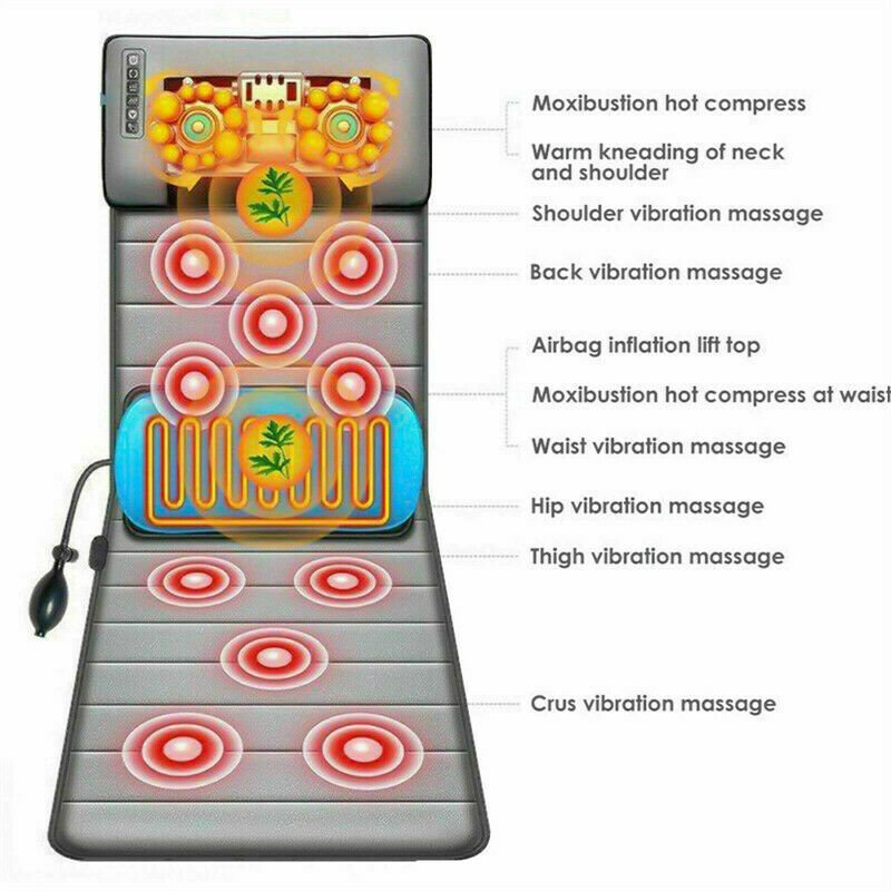 Therapeutic Full Body Electric Heating Massager Mat With Airbag