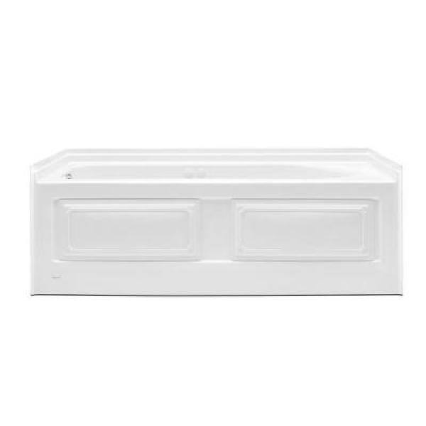 Aquatic Vecelli 72 in. Acrylic Right Drain Rectangular Alcove Whirlpool Bathtub with Heater in White 826541941295