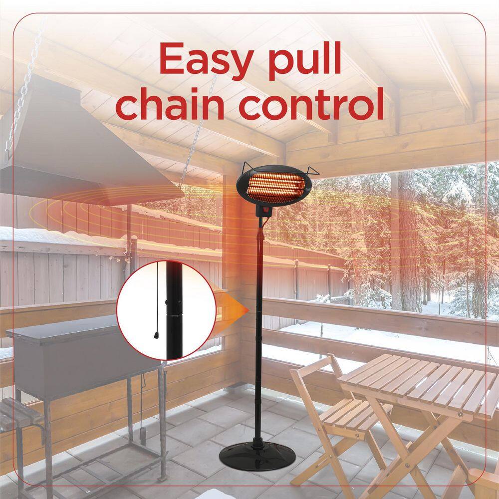 BLACK+DECKER 1500-Watt Electric Heater Patio Floor or Wall-Mounted BHOF04