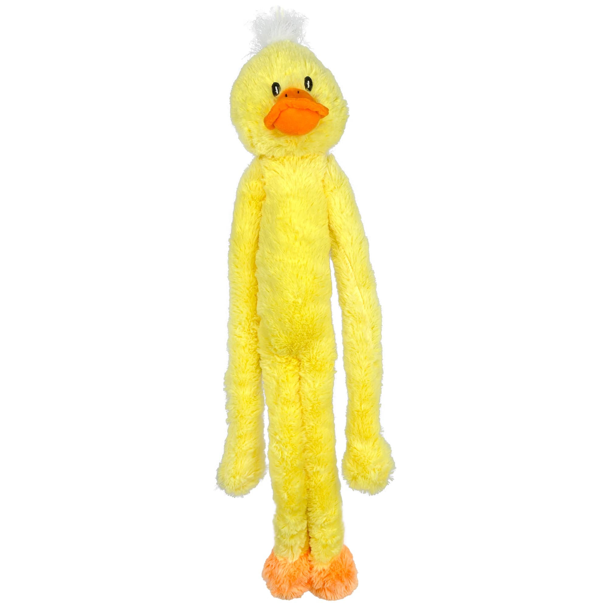 Multipet Jumbo Swinging Slevin Duck Plush Dog Toy， 3X-Large