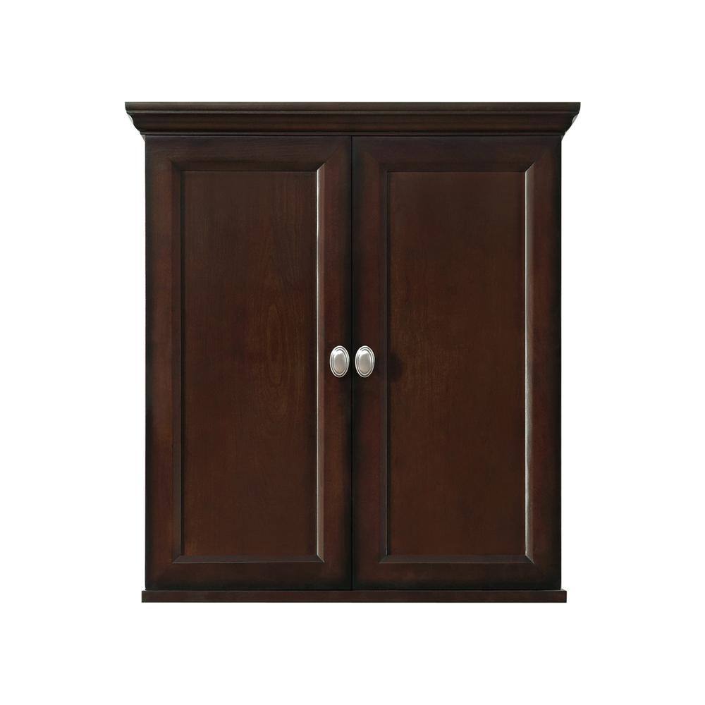 Home Decorators Collection Teagen 25 in. W Wall Cabinet in Dark Espresso Teagen WC-EB