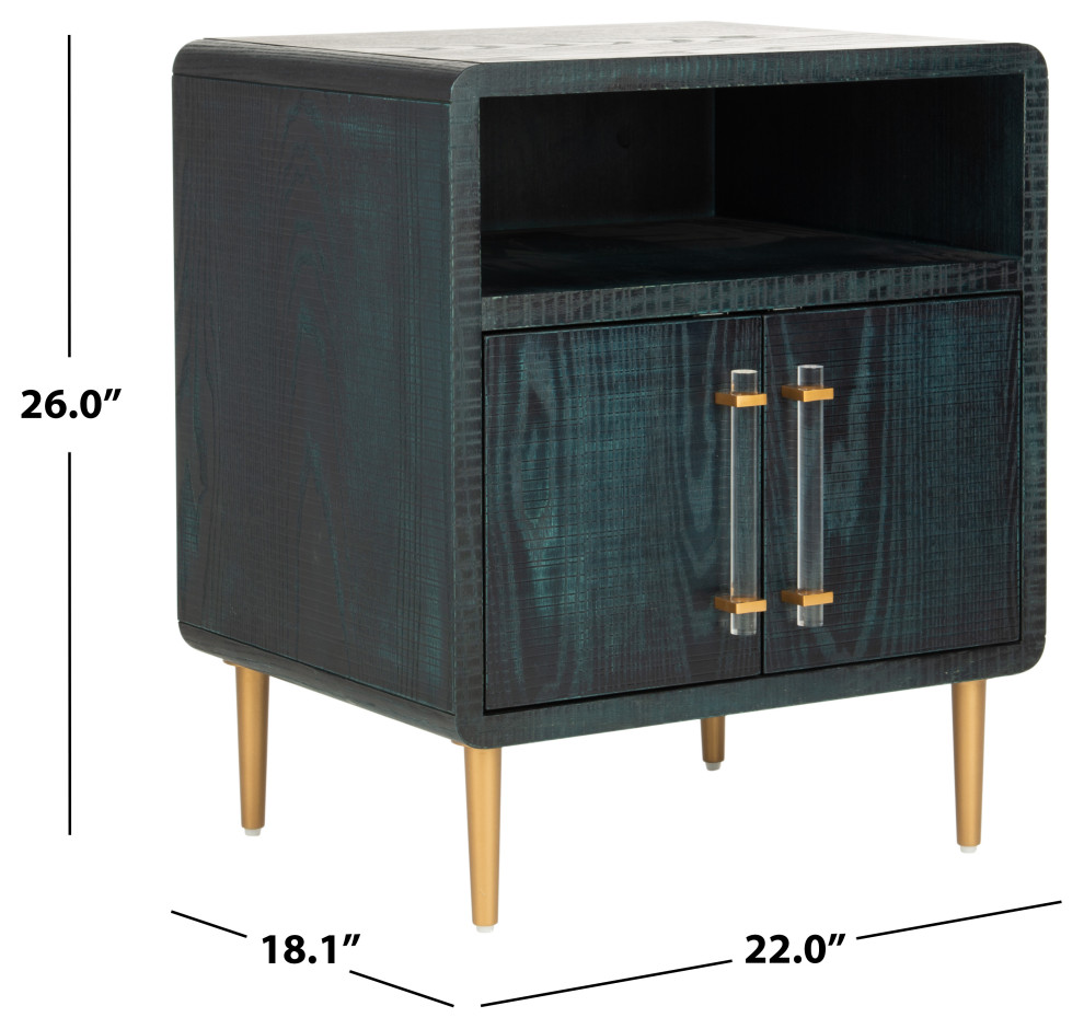 Safavieh Couture Alfie 2 Door Side Table   Midcentury   Side Tables And End Tables   by Safavieh  Houzz