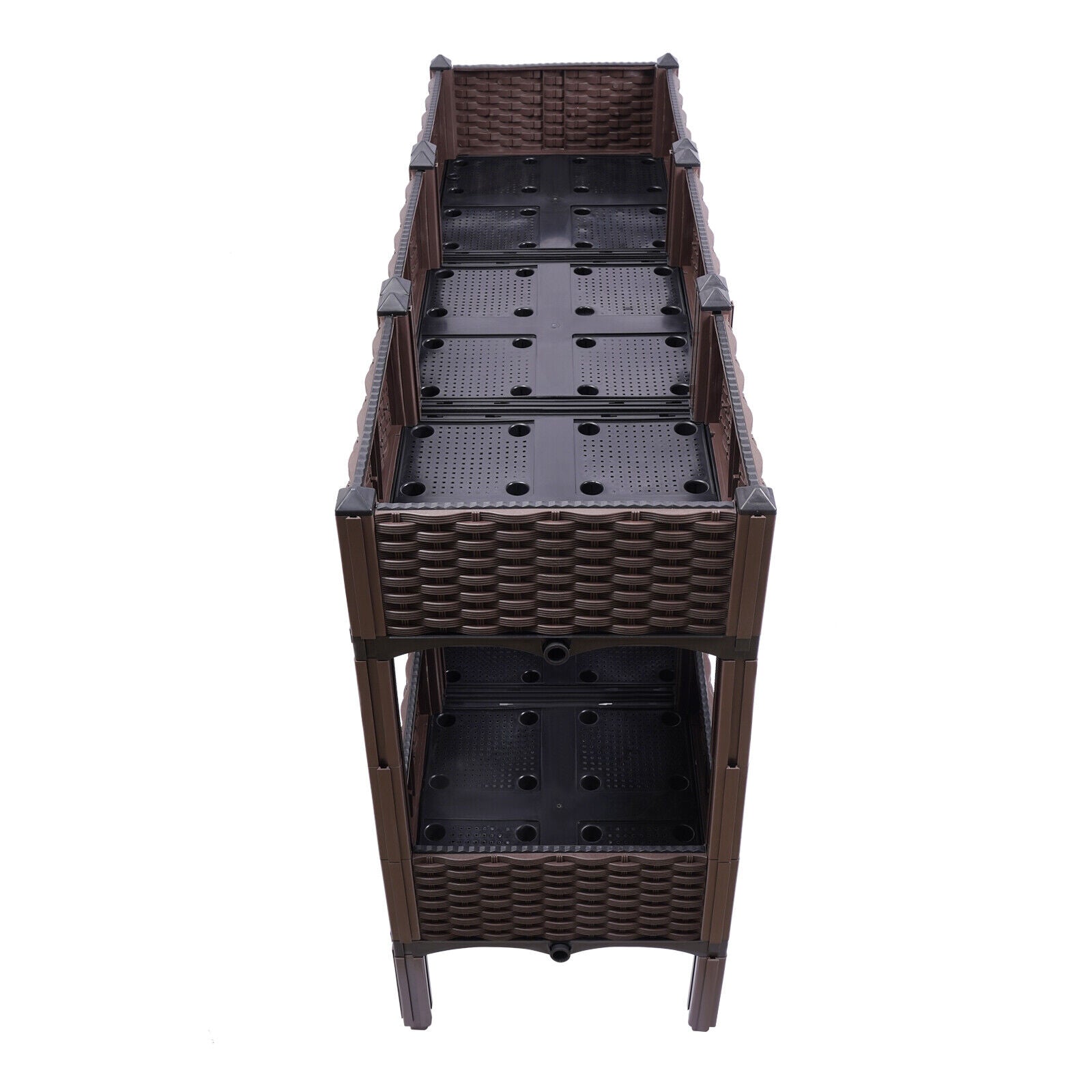 Raised Garden Bed Elevated Planter Box For Vegetable Plant Herb  3+3 Grids Square Raised Garden Bed 3+3 Grids Planter Box for Vegetables, Fruits Flowers