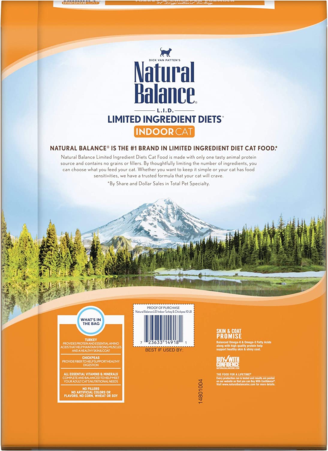 Natural Balance L.I.D. Limited Ingredient Diets Indoor Grain-Free Turkey and Chickpea Formula 10 Pound (Pack of 1)