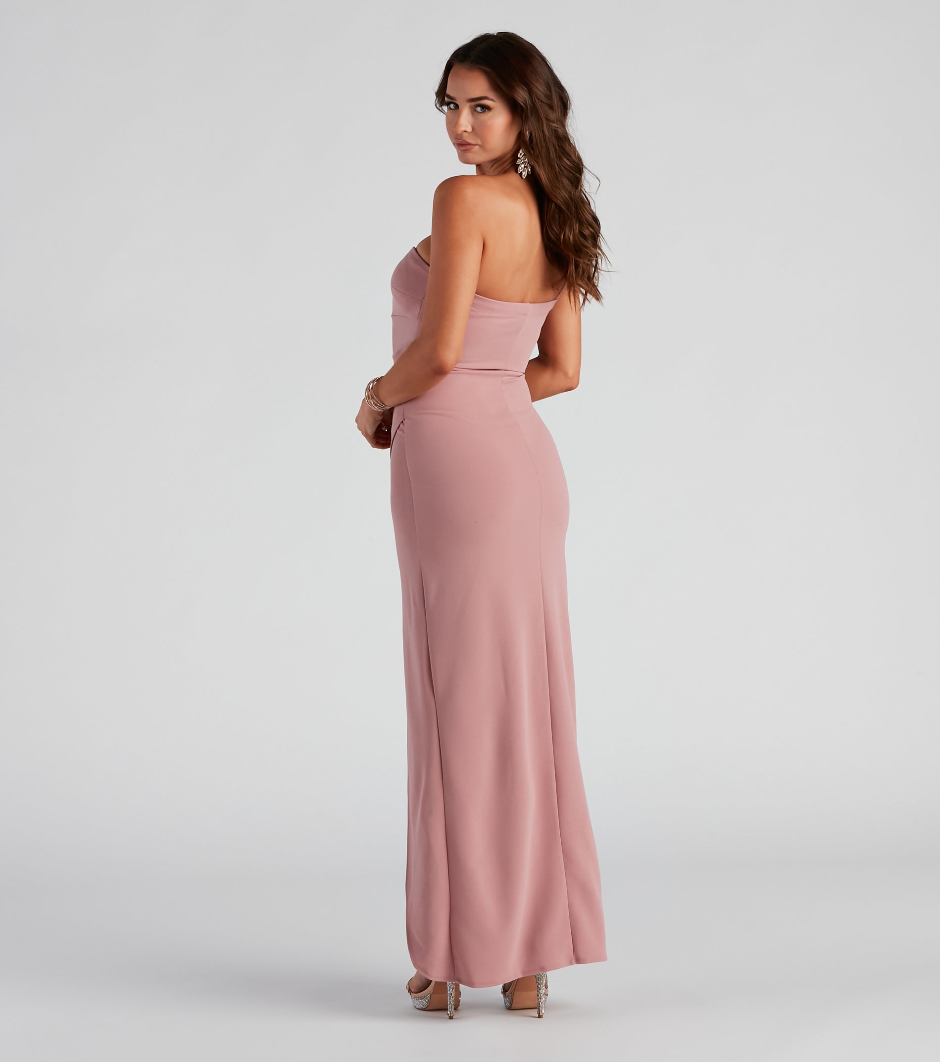 Iris One-Shoulder Crepe Dress