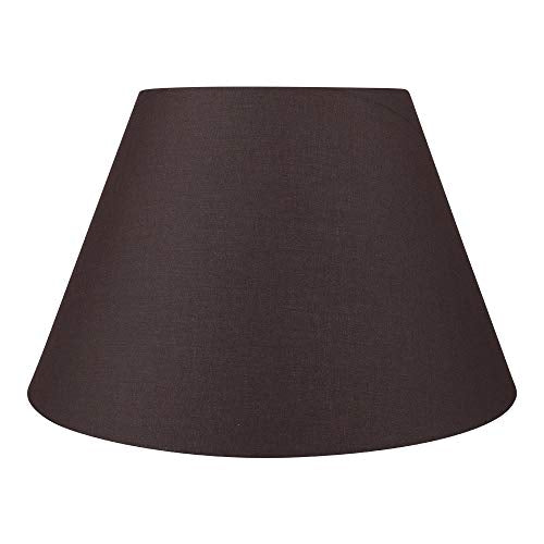 Medium Lamp Shade，Alucset Barrel Fabric Lampshade for Table Lamp and Floor Light，7x13x7.8 inch，Natural Linen Hand Crafted，Spider (Coffee)