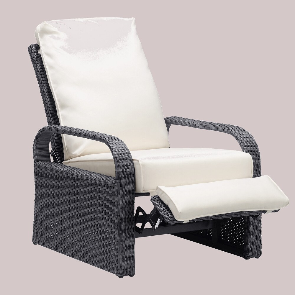 Automatic Adjustable Wicker Lounge Recliner Chair