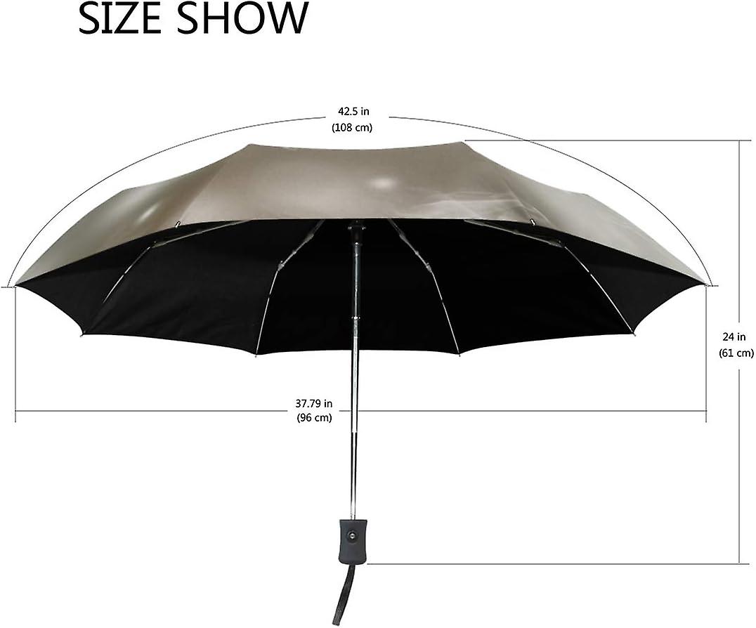 Travel Umbrella Automatic Windproof Foldable Umbrella Wolf On Snow