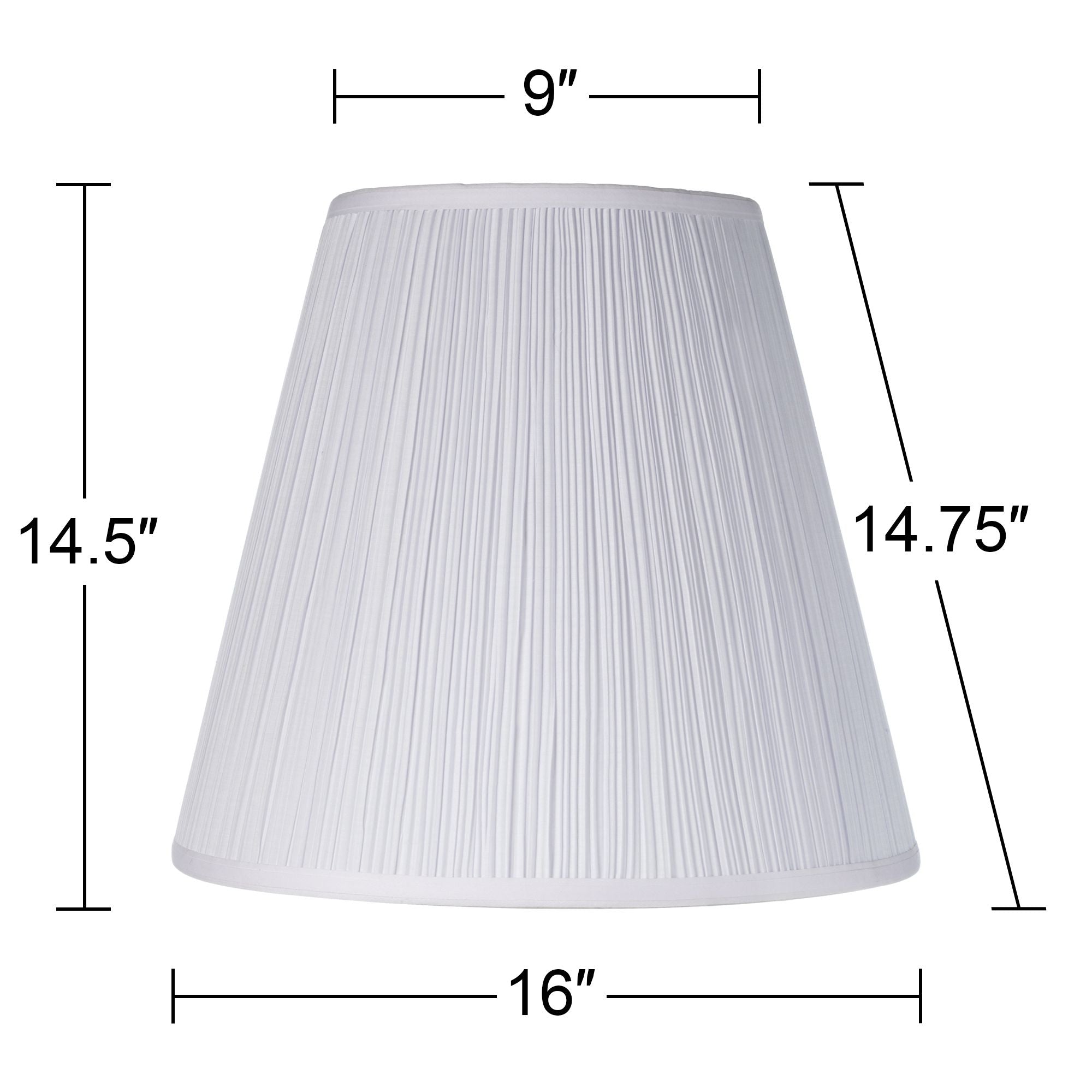 Brentwood Set of 2 Mushroom Pleated Medium Empire Lamp Shades 9