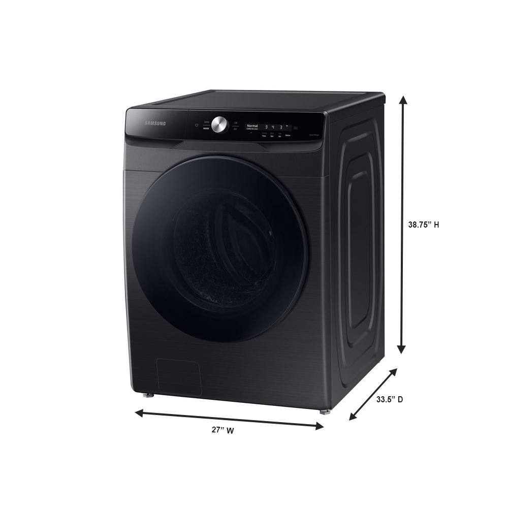  5 cu. ft. Smart High-Efficiency Front Load Washer with Smart Dial and Super Speed in Brushed Black WF50A8600AV