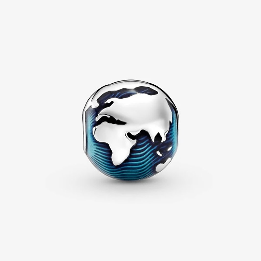 PANDORA  Blue Globe Clip Charm