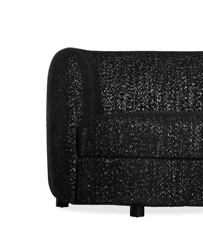 Furniture of America Isabella 82.5 Boucle Fabric Curved Sofa