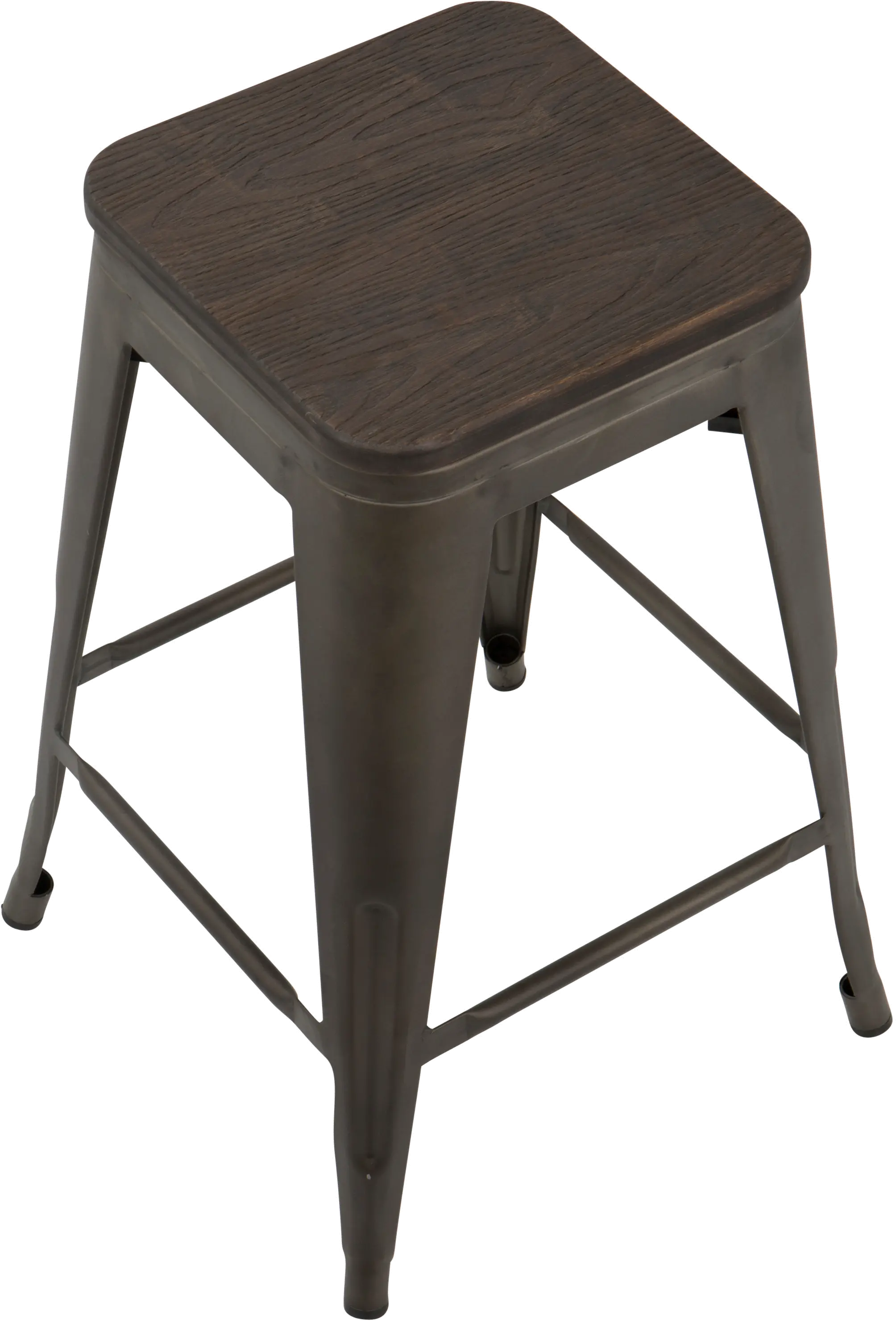 Oregon Espresso Stackable Counter Height Stool， Set of 2