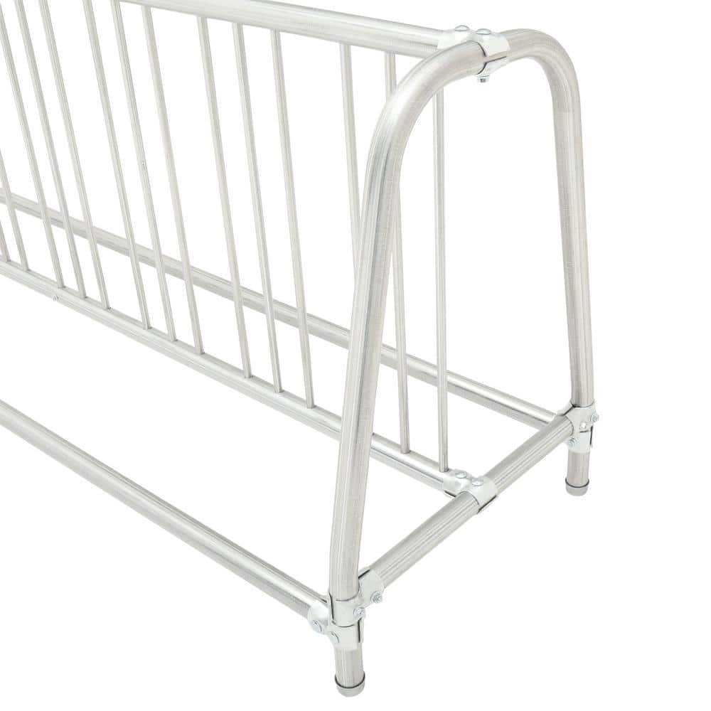 Ultra Play 8 ft. Galvanized Commercial Park Double Sided Bike Rack Portable 5908P