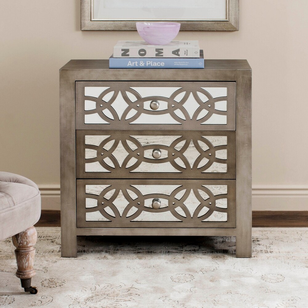 SAFAVIEH Tasha Grey 3 Drawer Chest