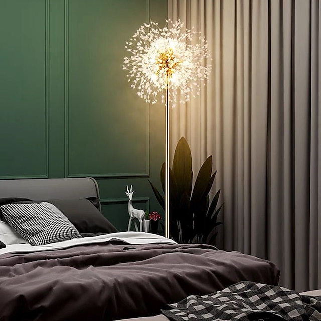 Elegant Floor Lamp Dandelion Floor Lamp Luxury Bedroom Bedside Lamp Vertical Living Room Study Marble Lamps Modern Reading Light