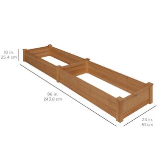 Best Choice Products 8 ft. x 2 ft. Wood Raised Garden Bed - Acorn Brown SKY6631