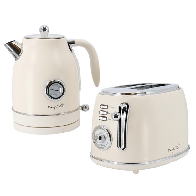 Megachef 1 7 Liter Electric Tea Kettle And 2 Slice Toaster Combo