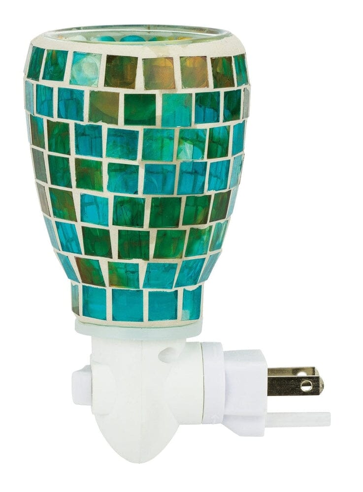 Mosaic Glass Plug-In Fragrance Wax Melt Warmer (Mediterranean Tile)